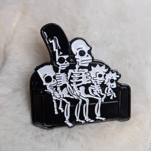 The Simpsons Skeleton Enamel Pin